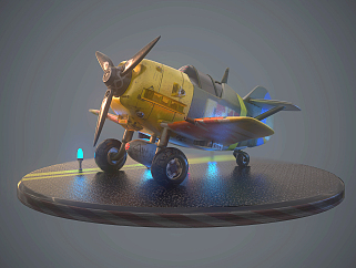 16现代儿童飞机玩具su草图模型下载
