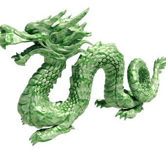 29现代玉龙雕塑摆件su草图模型下载