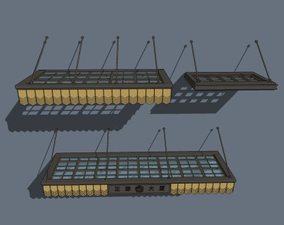 现代雨棚,雨搭su草图模型下载