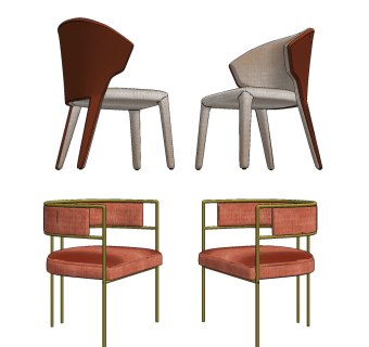 现代单椅,su草图模型下载