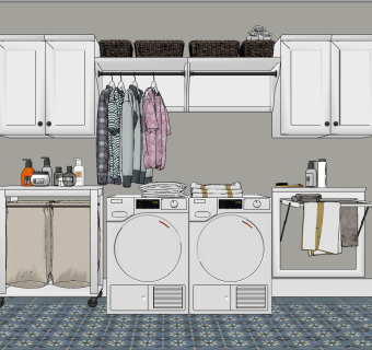 现代浴室柜.卫浴柜, su草图模型下载