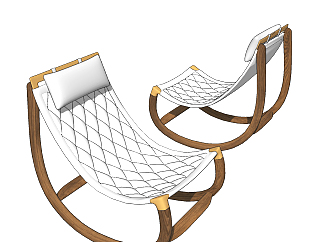 现代<em>休闲躺椅</em>,su草图模型下载