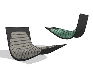 rider 现代休闲躺椅,椅子,休闲椅,创意艺术休闲椅 (2)su草图模型下载