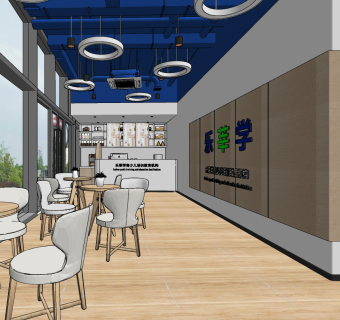 现代教育中心培训机构su草图模型下载