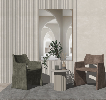 现代休闲椅su草图模型下载