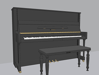 yamaha 现代钢琴su草图模型下载