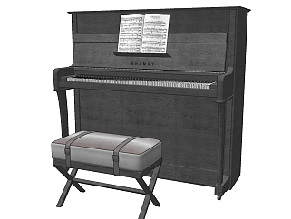 <em>现代钢琴</em>,乐器,钢琴su草图模型下载