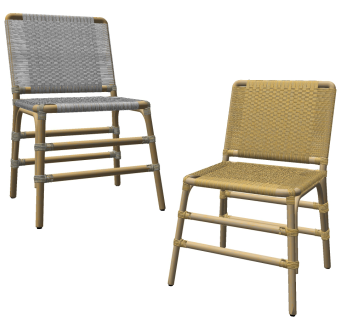 新中式藤编编制椅子，餐椅su草图模型下载