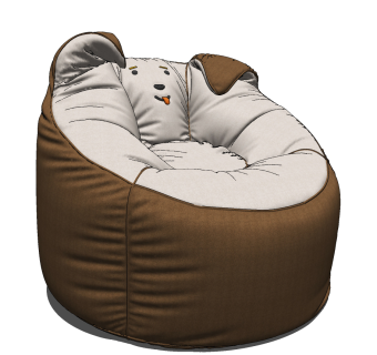 现代儿童懒人沙发su草图模型下载