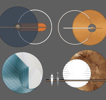 现代墙饰,挂件,立体画su草图模型下载