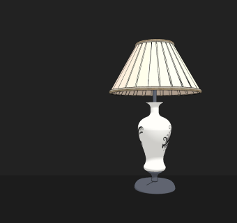 现代风格台灯su草图模型下载