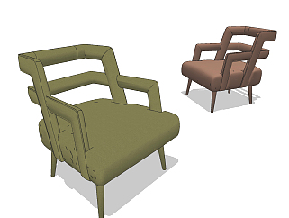 cipriani homood现代单人沙发椅su草图模型下载