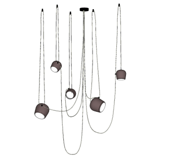 08现代吊灯su草图模型下载