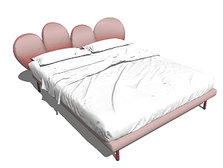 现代<em>儿童床</em>耍双人<em>床</em>女孩<em>床</em>su草图模型下载