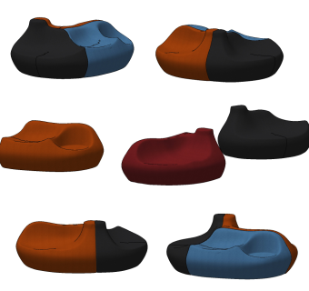 现代异形沙发,su草图模型下载