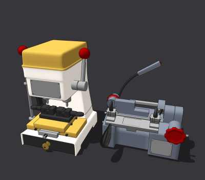 现代配钥匙机,机械su草图模型下载