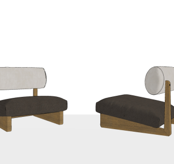 现代单椅,椅子su草图模型下载