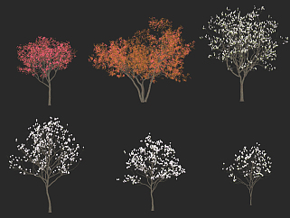 现代 树su草图模型下载