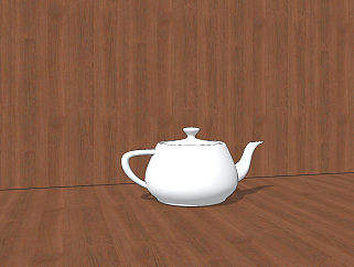 精致不锈钢小茶壶su草图模型下载