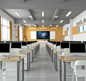 现代教室,计算机教室su草图模型下载