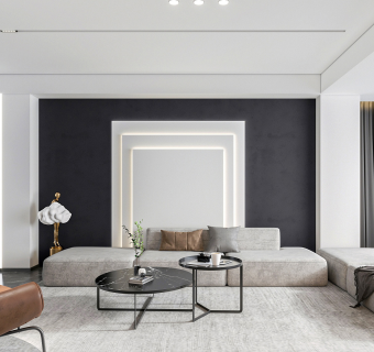 现代客厅,su草图模型下载