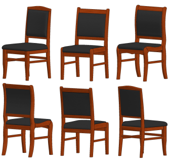 现代国企党政机关皮革培训椅会议椅su草图模型下载