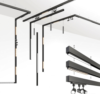 现代轨道灯su草图模型下载