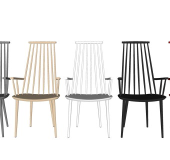 单椅 ，椅子餐椅su草图模型下载