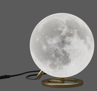 Moon light月球月亮台灯, 台灯su草图模型下载