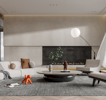 2现代客厅沙发su草图模型下载