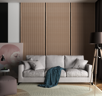 北欧沙发背景墙，沙发落地灯su草图模型下载