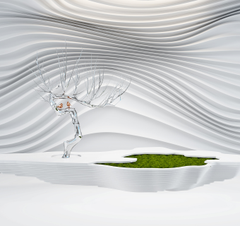 现代背景墙,前台接待,su草图模型下载