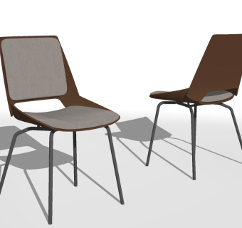 现代布艺休闲椅su草图模型下载