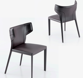 现代皮革单椅su草图模型下载