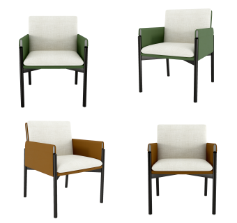 现代布艺餐椅,单椅,su草图模型下载