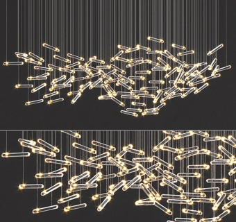 现代吊灯su草图模型下载