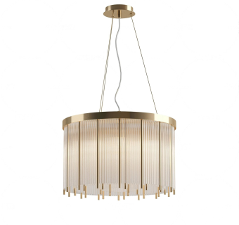 现代金属吊灯su草图模型下载