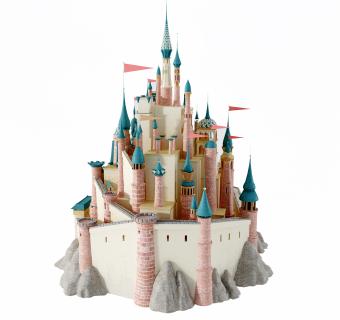 欧式城堡,玩具,模型,沙盘 (1)su草图模型下载