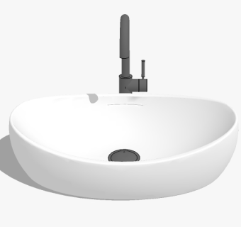 现代卫浴洗手盆台上盆 (35)su草图模型下载