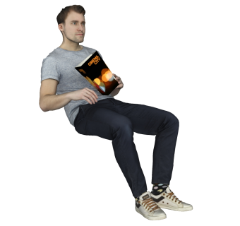 高精度坐姿人物 (8)su草图模型下载