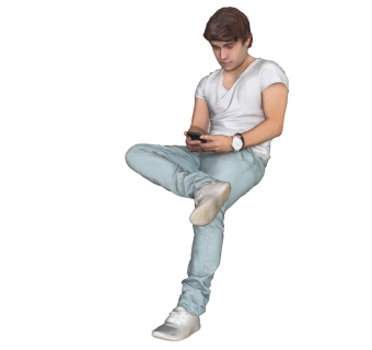 高精度坐姿人物 (10)su草图模型下载