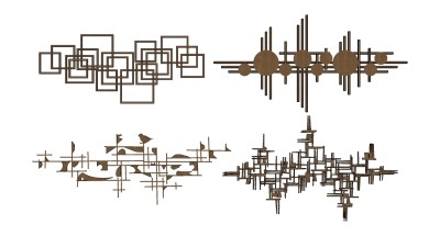 新中式金属墙饰挂件挂饰 (29)su草图模型下载