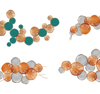 新中式金属墙饰挂件挂饰 (32)su草图模型下载