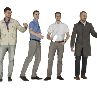 男性人物模型su草图模型下载