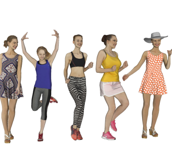 现代女性运动健身人物模型 (2)su草图模型下载