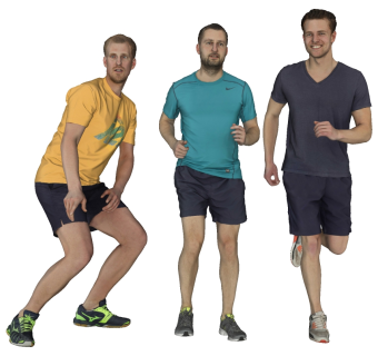 运动人物su草图模型下载