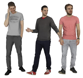 现代人物模型su草图模型下载