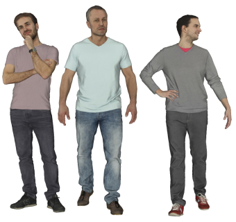 现代人物模型su草图模型下载