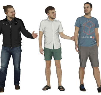 现代男性人物模型su草图模型下载