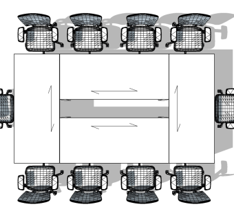 现代会议桌办公椅子 (45)su草图模型下载